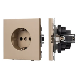 Фото #1 товара Механизм электрической розетки SCT-TENDO-MEU1-PL-GD (230V, 16A) (Arlight, Песочный)