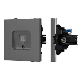 Фото #1 товара Механизм компьютерной розетки SCT-TENDO-MPC1-SFPL-GR (RJ-45, CAT6) (Arlight, -)