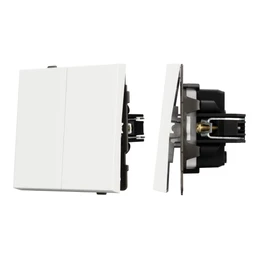 Фото #1 товара Механизм выключателя двухклавишный непроходной SWT-TENDO-MK02-SFPL-WH (230V, 10A) (Arlight, Матовый белый)