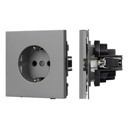 Фото #1 товара Механизм электрической розетки SCT-TENDO-MEU1-PL-GR (230V, 16A) (Arlight, Графитовый)