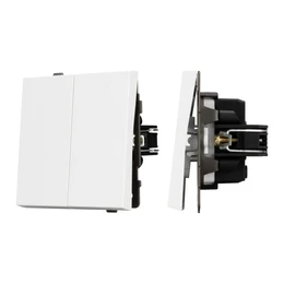 Фото #1 товара Механизм выключателя двухклавишный непроходной SWT-TENDO-MK02-PL-WH (230V, 10A) (Arlight, Белый)