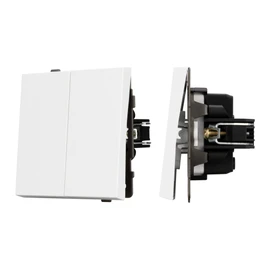 Фото #1 товара Механизм выключателя двухклавишный непроходной SWT-TENDO-MK02-PL-WH (230V, 10A) (Arlight, -)