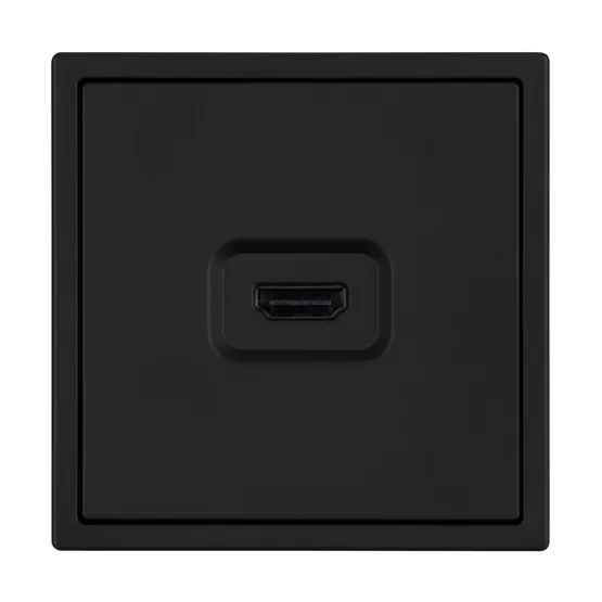 Фото #2 товара Механизм HDMI розетки SCT-NOBE-MHD1-SFPL-BK (Arlight, Черный оникс)