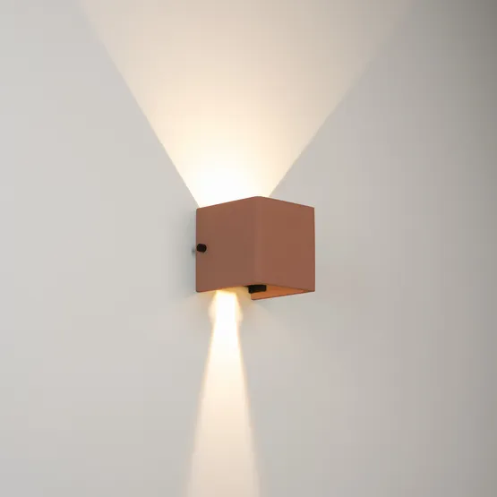 Фото #6 товара Светильник LGD-PERAN-WALL-S120x120-6W Warm3000 (Beige red, 0-80 deg, 230V) (Arlight, IP65 Бетон, 3 года)
