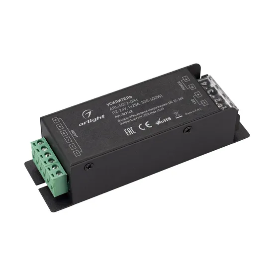Фото товара Усилитель ARL-5022-DIM (12-24V, 1x25A, 300-600W) (Arlight, IP20 Металл, 3 года)