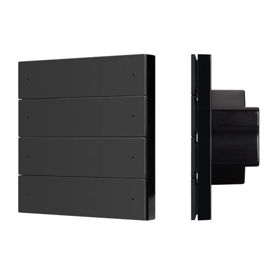 Фото товара INTELLIGENT ARLIGHT Кнопочная панель SMART-ZB-801-22-1G-8SC-MULTI-IN Black (230V) (IARL, IP20 Пластик, 5 лет)