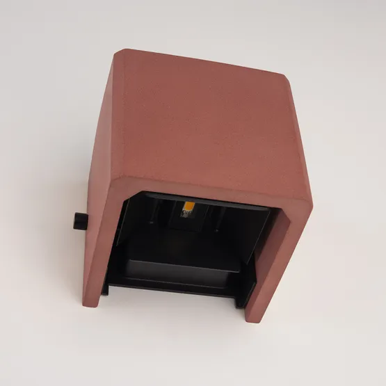 Фото #4 товара Светильник LGD-PERAN-WALL-S120x120-6W Warm3000 (Beige red, 0-80 deg, 230V) (Arlight, IP65 Бетон, 3 года)