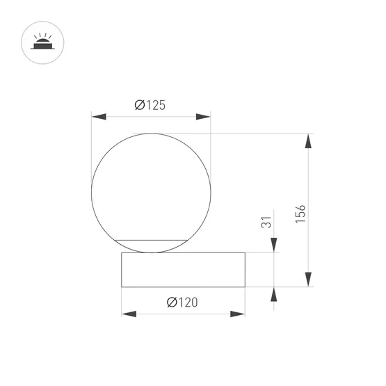 Фото #2 товара Светильник SP-ORNELLA-TAB-L150-R125-6W Warm3200-MIX (WH, 300 deg, 230V, TOUCH-DIMM) (Arlight, IP20 Металл, 3 года)