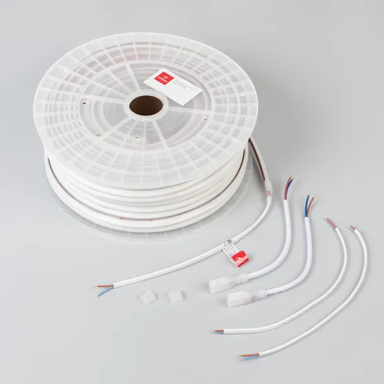 Фото #2 товара Светодиодная лента герметичная ARL-PSW-U286-10mm 230V White6000 (13 W/m, IP67, 50m) (Arlight, -)