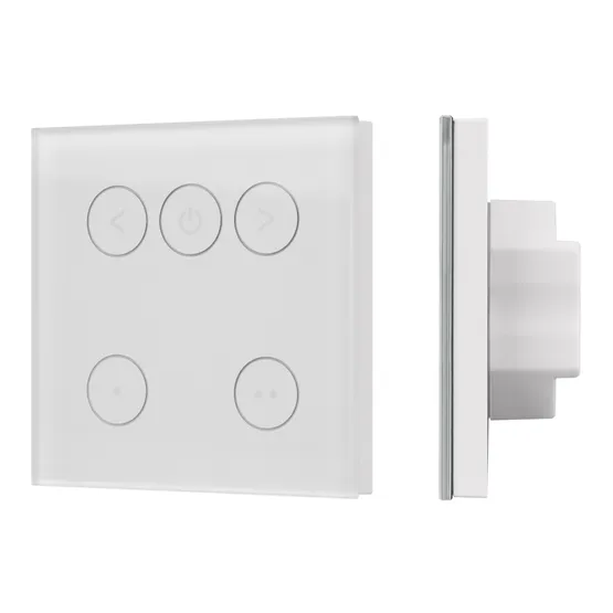 Фото товара INTELLIGENT ARLIGHT Сенсорная панель SMART-TRIAC-601-11 Белая (230V, 1.5A, TUYA Wi-Fi, 2.4G) (IARL, IP20 Пластик, 5 лет)