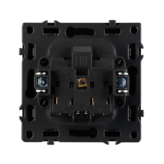 Фото #3 товара Механизм электрической розетки SCT-NOBE-MEU1-SFPL-BK (230V, 16A) (Arlight, -)