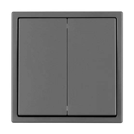 Фото #2 товара Механизм выключателя двухклавишный перекрёстный SWT-NOBE-MKX2-SFPL-GR (230V, 10A) (Arlight, Серый базальт)